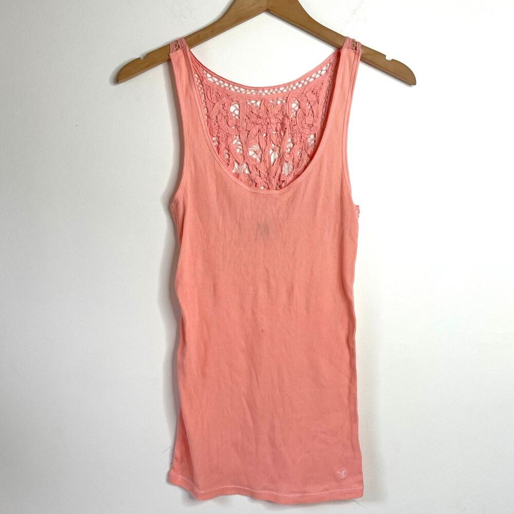 American Eagle Crochet Tank Top Cami Medium Elana Fairy Coquette Boho Indie
